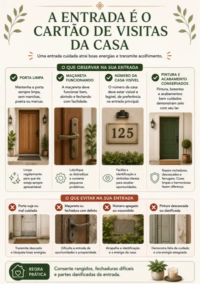 La entrada es la carta de presentación de la casa
